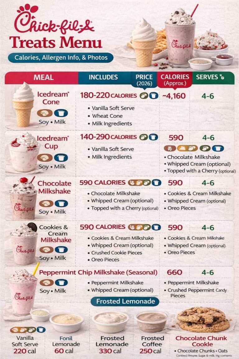 Chick-Fil-A Menu (2026) Nutrition, Calories, Pics, & Prices