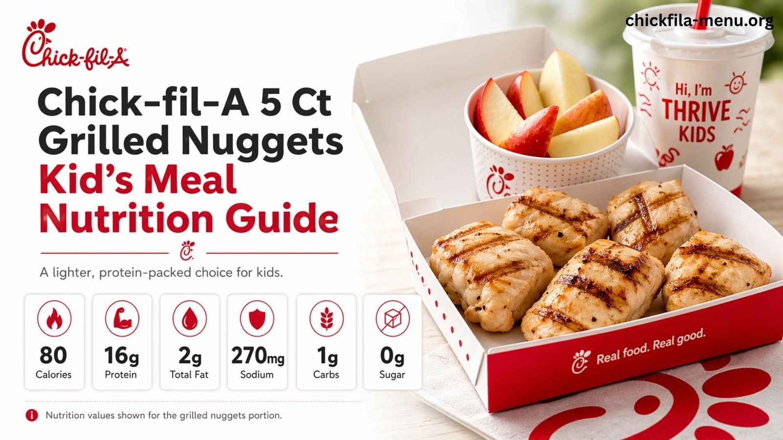 Chick-fil-A 5 Ct Grilled Nuggets Kid’s Meal image