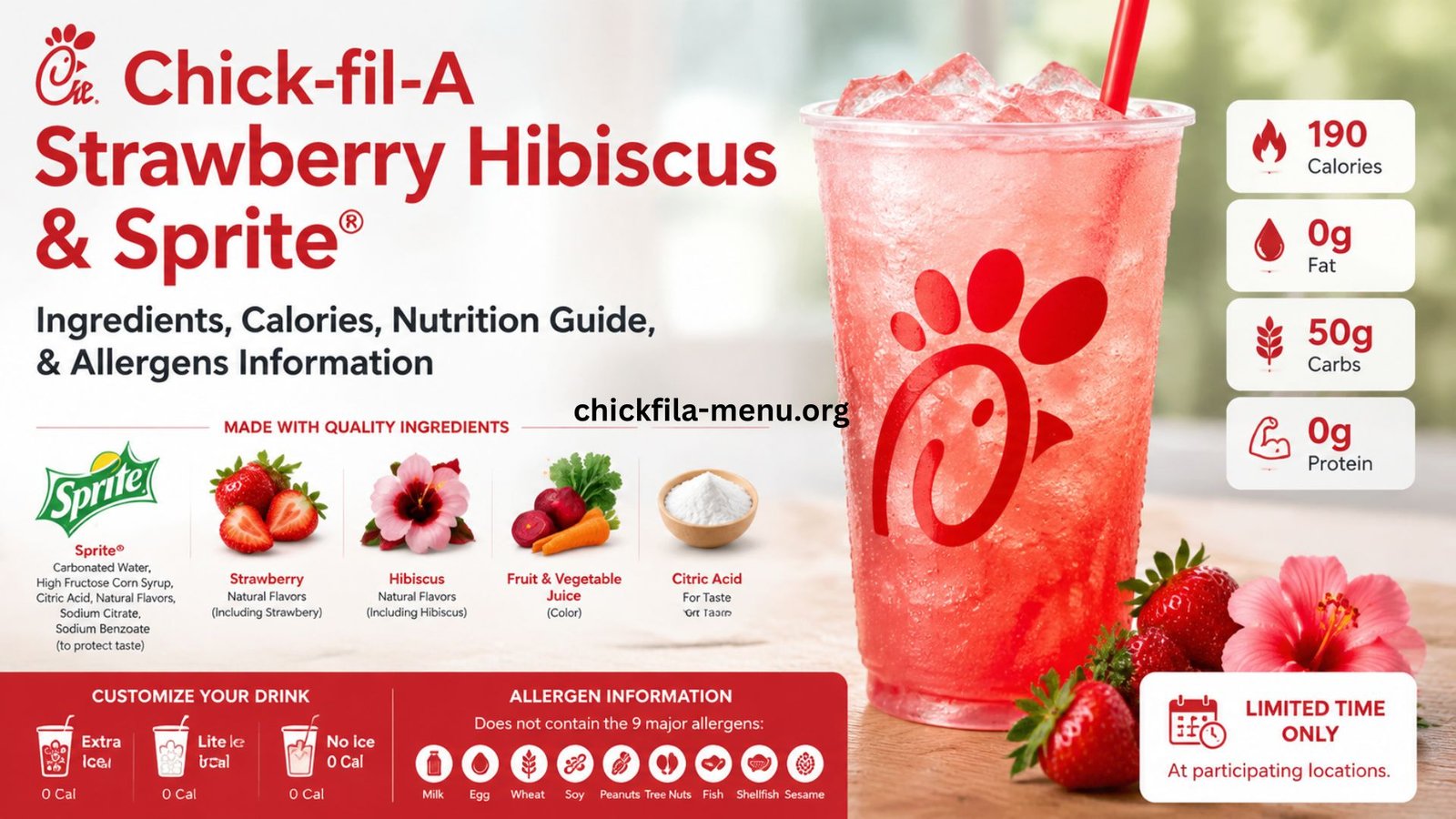 Chick-fil-A Strawberry Hibiscus & Sprite Nutrition Guide
