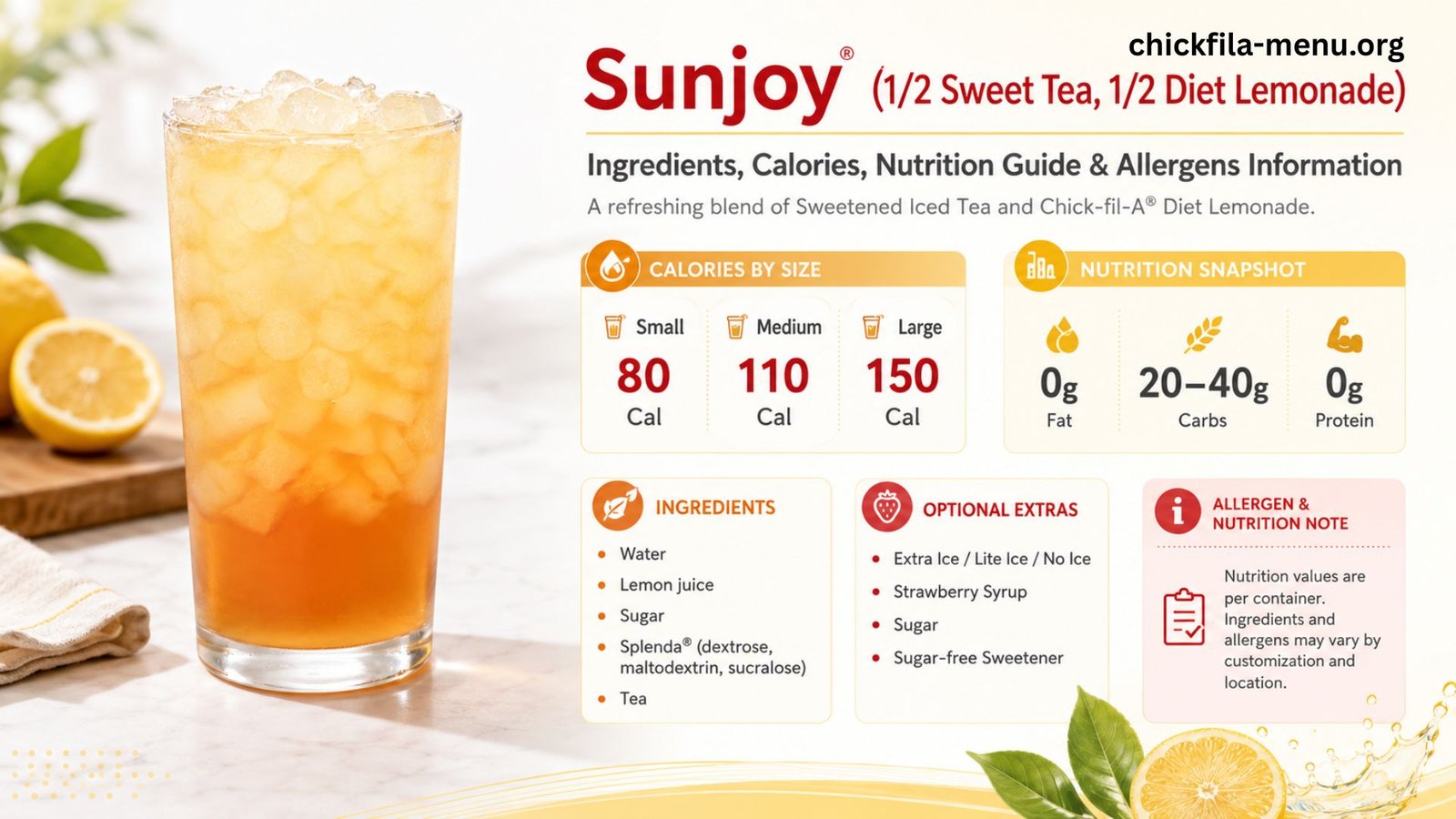 Chick-fil-A Sunjoy® (12 Sweet Tea, 12 Diet Lemonade)
